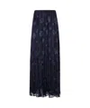 Emporio Armani Patterned Jacquard Maxi Skirt In Black