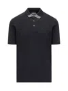 Emporio Armani Logo-embroidered Polo Shirt In Blue