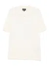 Emporio Armani Logo Cotton Polo Shirt In White