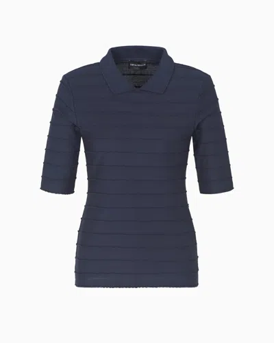 EMPORIO ARMANI JERSEY POLO SHIRT WITH LACE DETAILS