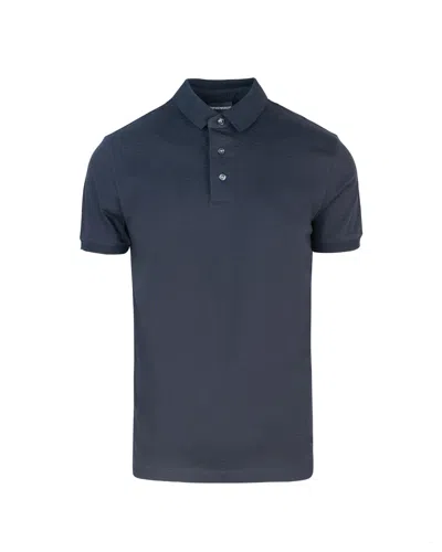 Emporio Armani Polo In Cotone Blu In Fb256