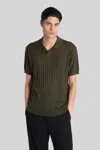 Emporio Armani Polo In Green Acrylic In Green