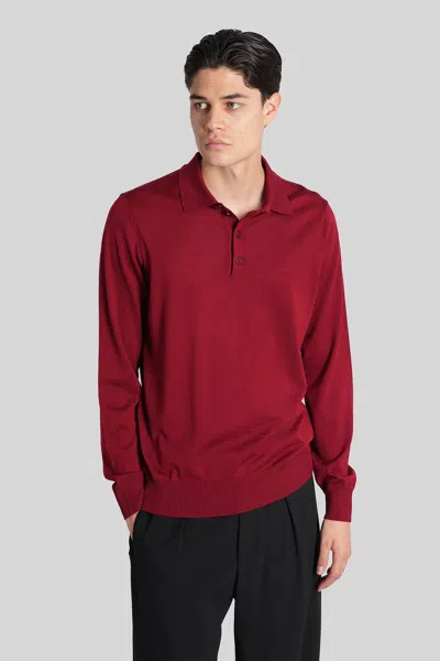 Emporio Armani Polo In Red Wool