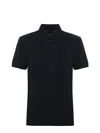 Emporio Armani Polo In Blue Wool And Polyester