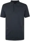 Emporio Armani Ribbed Collar Polo Shirt With Short Sleeves In Balsam Green