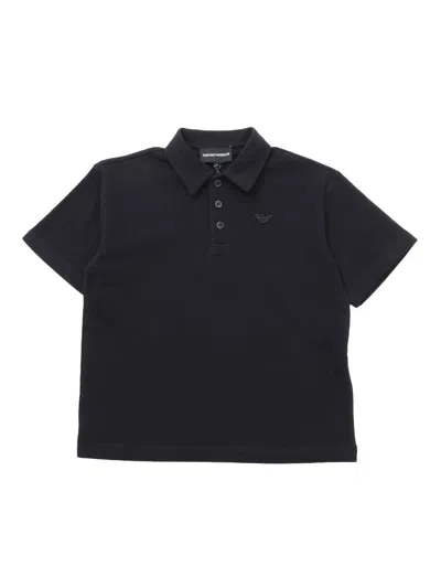 Emporio Armani Kids' Polo Shirt In Black