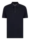 Emporio Armani Jersey Polo Shirt With Logo Collar In Black