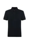 Emporio Armani 3d-effect Embossed Jacquard Jersey Polo Shirt In Blue