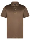 Emporio Armani Logo-print Polo Shirt In Brown