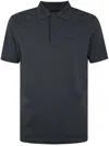 Emporio Armani Ribbed Collar Polo Shirt With Short Sleeves In Green