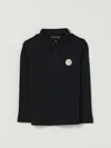 Emporio Armani Long-sleeve Logo Polo Shirt In Black