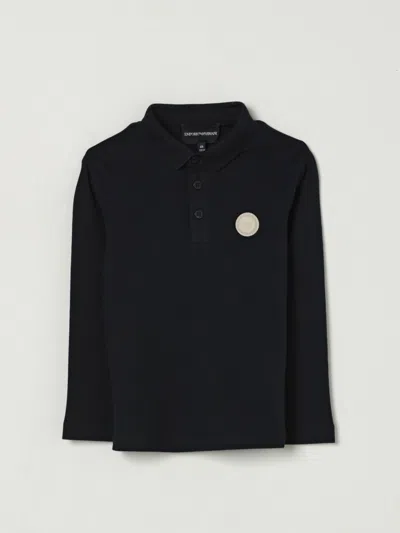 EMPORIO ARMANI POLO SHIRT EMPORIO ARMANI KIDS COLOR NAVY,H20517045