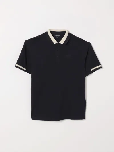 Emporio Armani Polo Shirt Kids  In Black