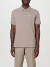 Emporio Armani Logo-embroidered Cotton Polo Shirt In Beige