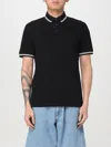 Emporio Armani Classic Piqué Polo Shirt With Polished Collar In Black