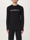 Emporio Armani Logo-print Crew-neck Sweatshirt In Schwarz