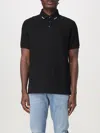 Emporio Armani Jersey Polo Shirt With Logo Collar In Schwarz