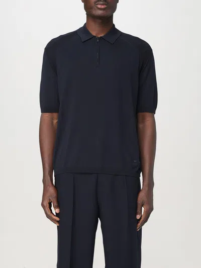 Emporio Armani Polo Shirt  Men Color Blue