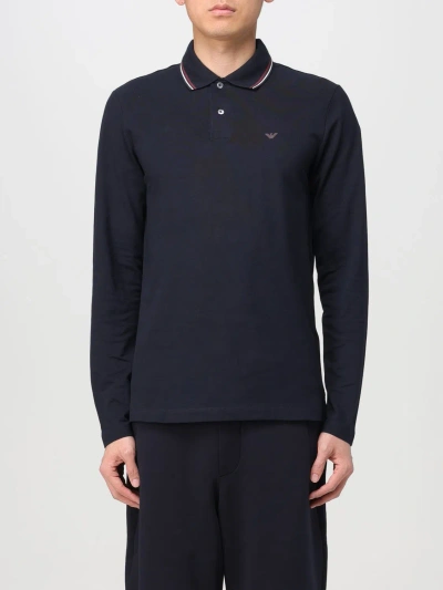 Emporio Armani Polo Shirt  Men Color Blue In Blu Navy
