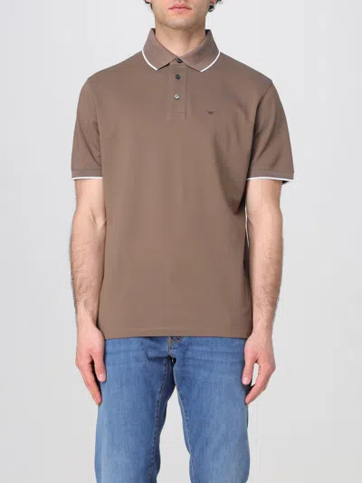 EMPORIO ARMANI POLO SHIRT EMPORIO ARMANI MEN COLOR BROWN,G64127032
