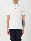 Emporio Armani White Embroidered Logo Polo