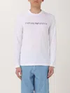 Emporio Armani Logo Cotton T Shirt In Weiss
