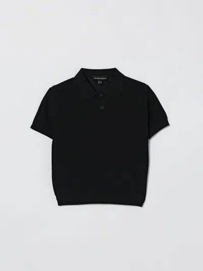 Emporio Armani Polo Shirt Kids  In Black