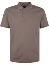 Emporio Armani Travel Essential Piquet Polo Shirt In Beige