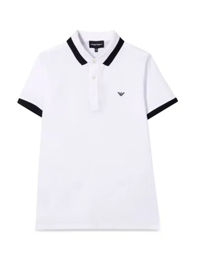 Emporio Armani Kids' Polo Shirt In White