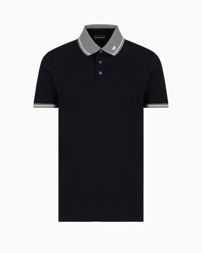 Emporio Armani Polo Shirts In Navy Blue