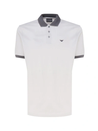 Emporio Armani Polo T-shirt In Cotone In Grey