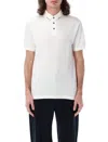 Emporio Armani White Embroidered Logo Polo In White