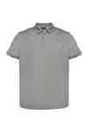 Emporio Armani Logo-embroidered Polo Shirt In Grey