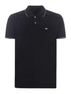 Emporio Armani Polo With Logo In Blue