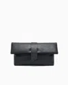 Emporio Armani Polygon Capsule Collection Leather Clutch Bag In Black