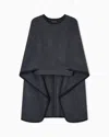 Emporio Armani Polygon Capsule Collection Wool Cloth Cape In Gray