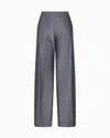 Emporio Armani Polygon Capsule Collection Yarn-dyed Gabardine Trousers In Gray