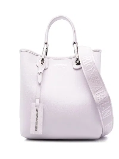 Emporio Armani Polyurethane Shopping Bag In Pink