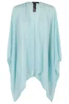 Emporio Armani Flowing Oversized Poncho With Pleats In Lagoon Green
