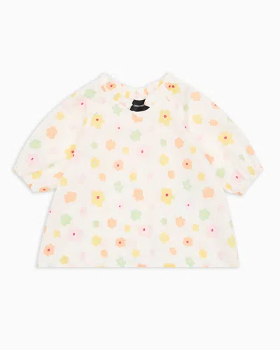 Emporio Armani Babies' Poplin Blouse With All-over Print In Multi