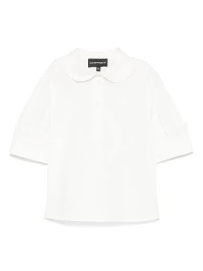 Emporio Armani Kids' Poplin Shirt In White