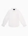 Emporio Armani Official Store Poplin Shirt With Peter Pan Collar In White