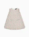 Emporio Armani Poplin Sleeveless Dress With All-over Print In Multicoloured