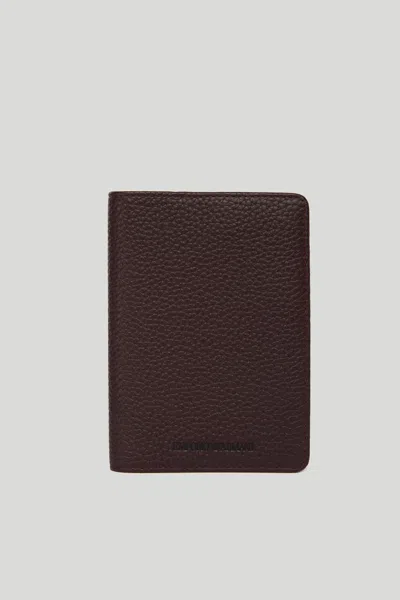Emporio Armani Portadocumenti In Pelle Marrone