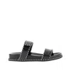 Emporio Armani Sandals With Nappa-leather Strap And Two-tone Edges In Black