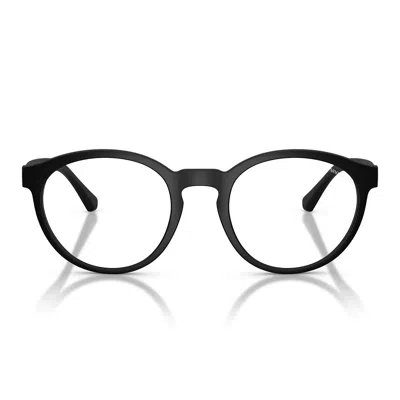 Emporio Armani Prescription Glasses Ea4152 58011 W Matte Black/transparent With 2 Clips Men