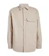 Emporio Armani Press-stud Overshirt In Beige