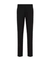 Emporio Armani Trousers With A Pleat In Virgin Wool With A Technical Finish In Black