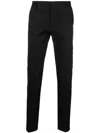 Emporio Armani Trousers With A Pleat In Virgin Wool With A Technical Finish In Black
