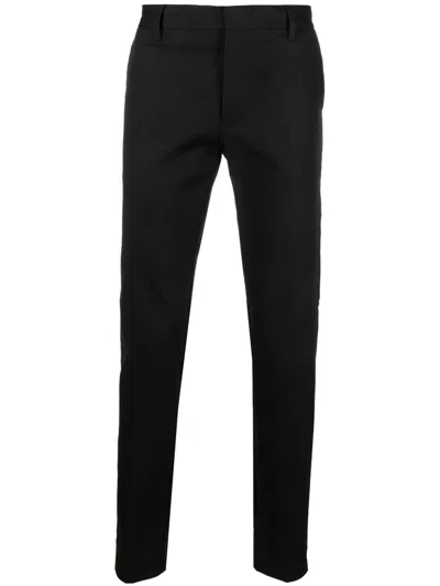 EMPORIO ARMANI PRESSED-CREASE COTTON CHINO TROUSERS